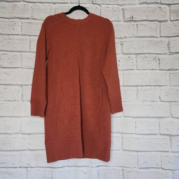 Lululemon Womens Rustic Clay Textured On Repeat Sweater Dress No Collar Size 6 - Picture 3 of 15